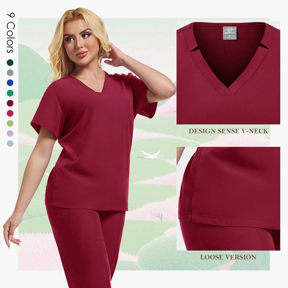 Hospital Surgical Clothes Medical Uniform Women Scrub Set Doctor Nurse Accessories Dental Clinic Scrub Set Beauty Sn Workwear X2504109