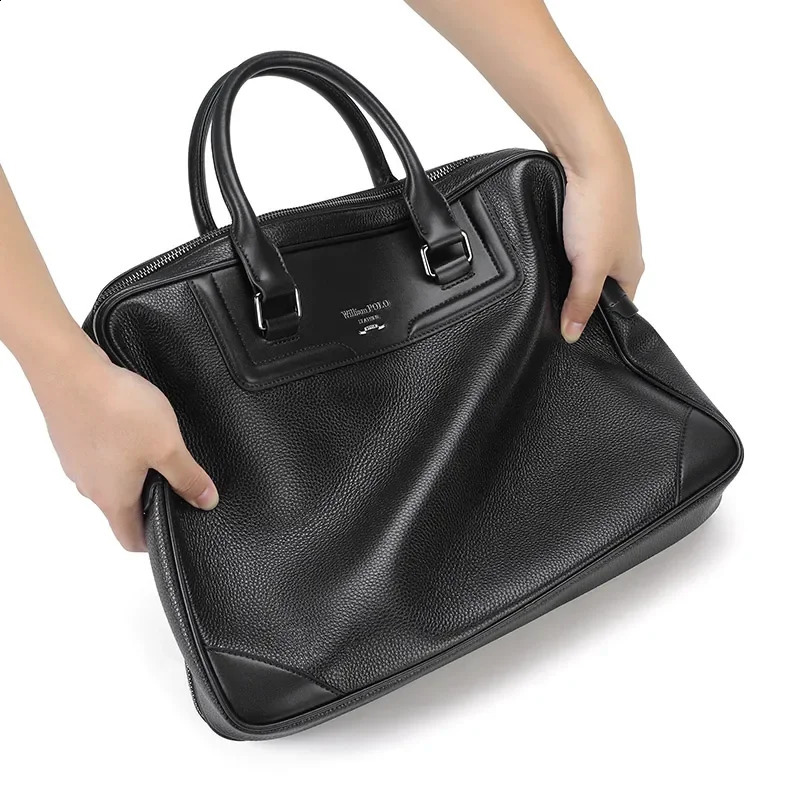 Briefcase mens leather handbag single shoulder cross bag business travel mens fashion business bag 250410