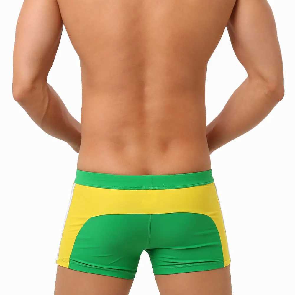 Sexy swimsuit beach quick dry mens swimsuit zip pocket swimsuit short square leg swimsuit short boardW250410