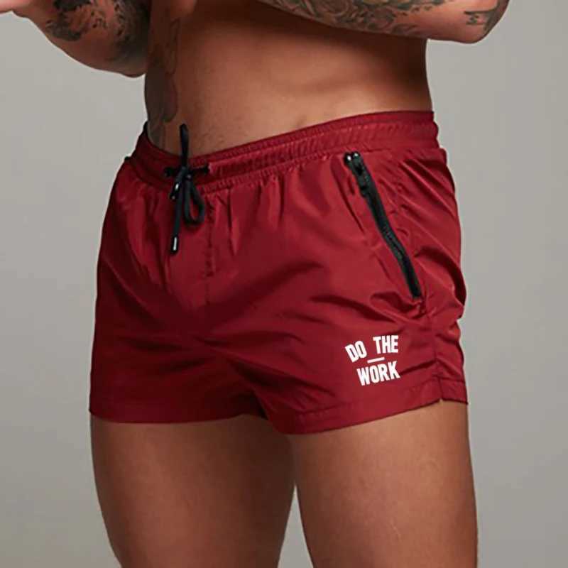 Mens swimwear swimming shorts summer casual beach board shorts mens quick dry running surfing fitness gym shorts zipper pocketW250410