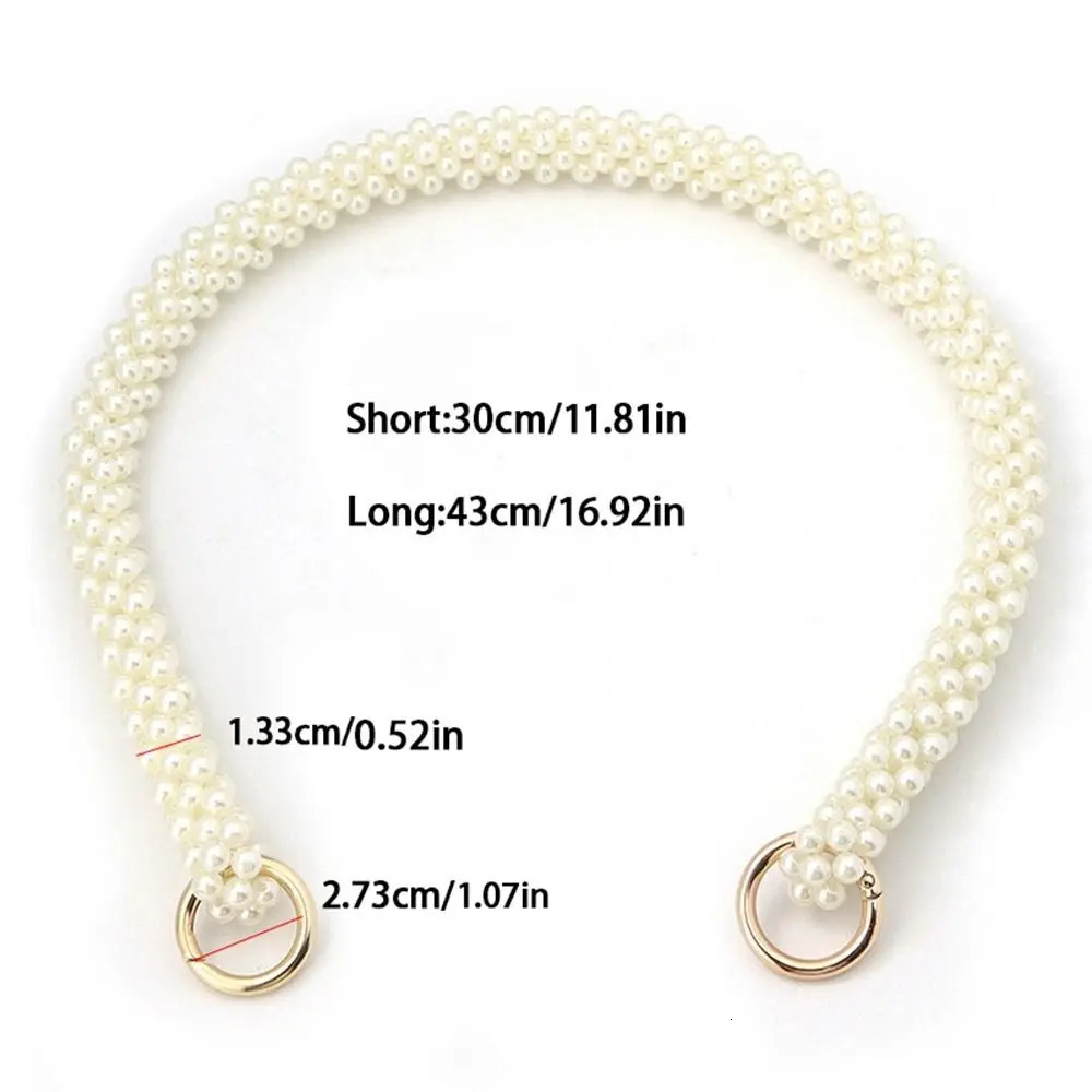 Accessories Bag Straps Replacement Shoulder Bag Chain Metal Braided Chain Shoulder Bag Strap Pearl Bag Chain Bag Accessories 251110