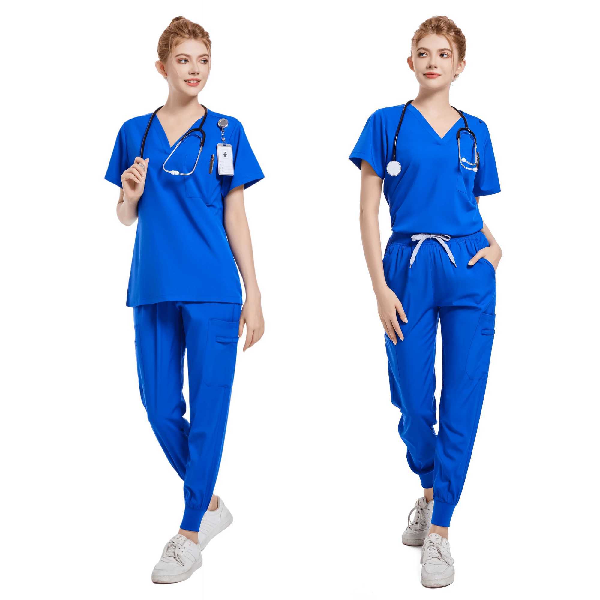 Handwashing Clothe Split Suit Short Slved Hand Brushing Pet Dentist Nurse Work Clothes Men Medical Care Clothes Nurse Uniform X2505281