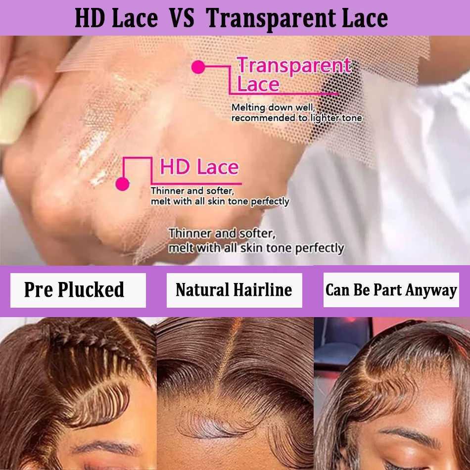 Chocolate Brown Body Wave 13X4 13x6 Lace Front Human Hair Wig For Women 360 Hd Full Lace Wig Brazilian Brown Colored Frontal WigT251111