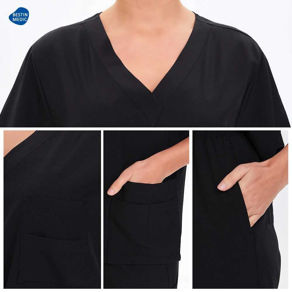 Doctor nurse scrub set hospital uniform clinic medical surgeon nursing suit dental pediatric beauty Sn work suit S23 X250410