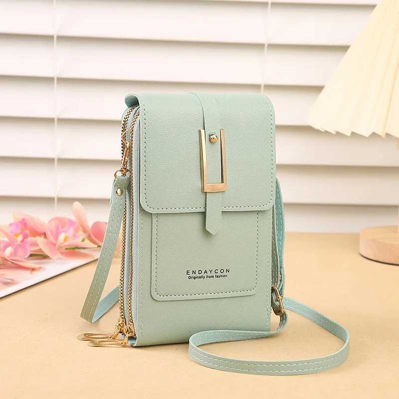 New transparent touchscreen phone bag trend simple crossbody small bag phone womens bag change bag vertical designT251110