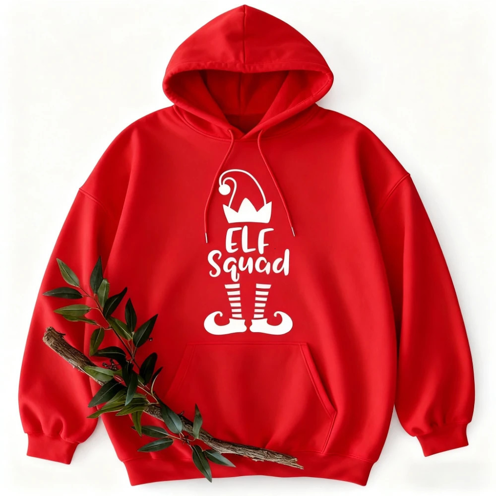 Elf Squad Sweatshirt Funny Elf Creative Hoodies Christmas Men Women Unisex Clothing Xmas Fashion Casual Gift Sweatshirts 251105