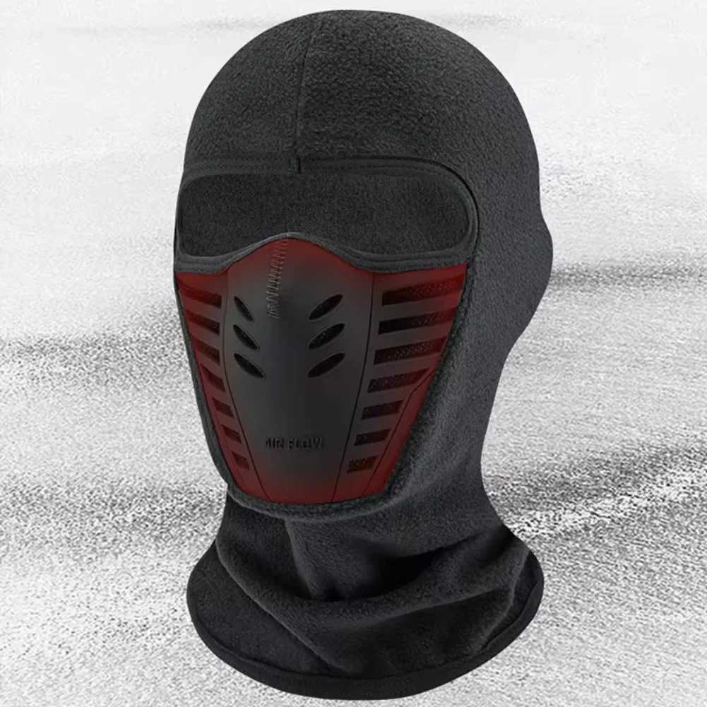 Motorcycle Mask Fleece Thermal Neck Full Face Mask Keep Warm Riding Balaclava Biker Ski Winter Windproof Dustproof Face Shield S251110