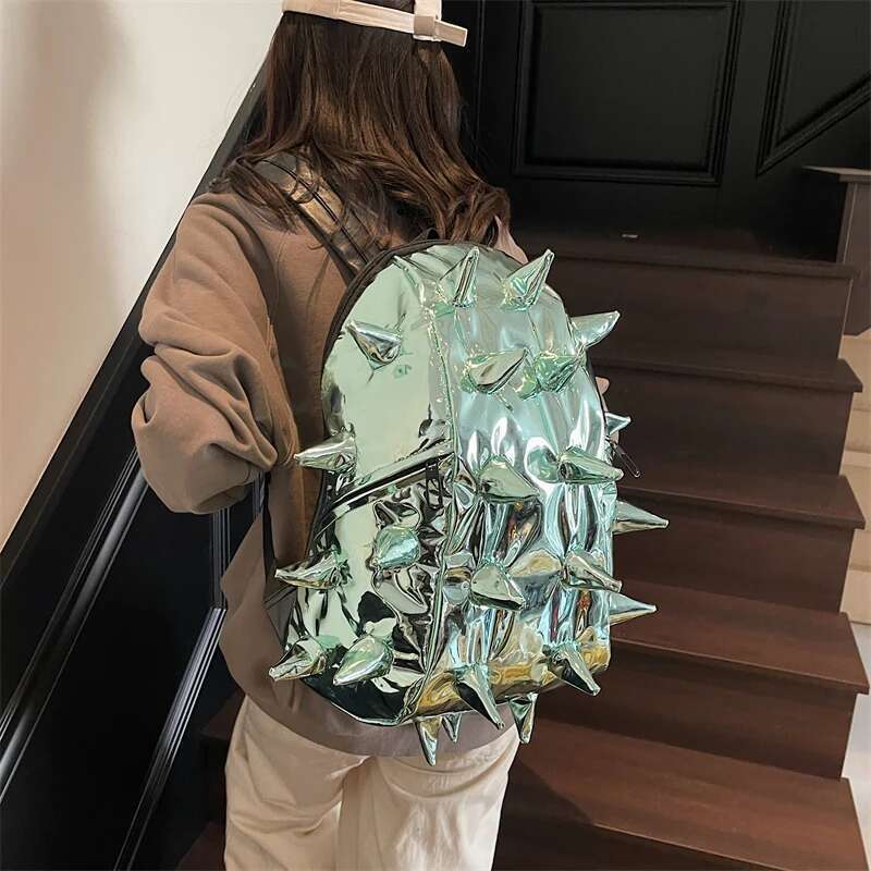 Women's Bags LEFTSIDE Design Women's Small 2025 Korean Fashion Gold Solid Color Backpack Girls School Bag Cute Pu Leather Travel Back Pack