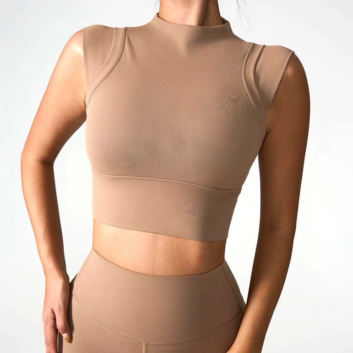 High impact gym top women push up sports bra yoga clothing sports vest women exercise crop top women impact braW250411
