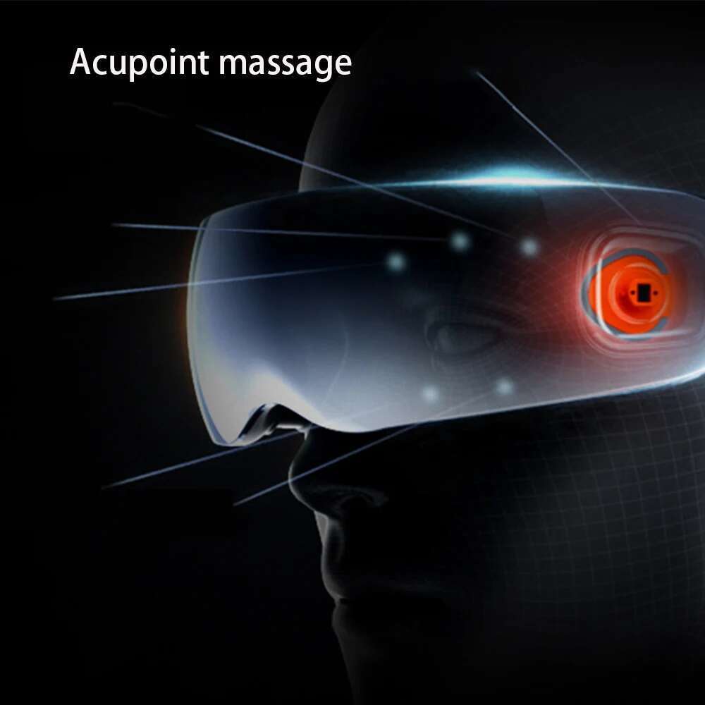 New Device Heating Vibration Instrument Acupressure Eye Massager With 12 Massage Heads Super Relax