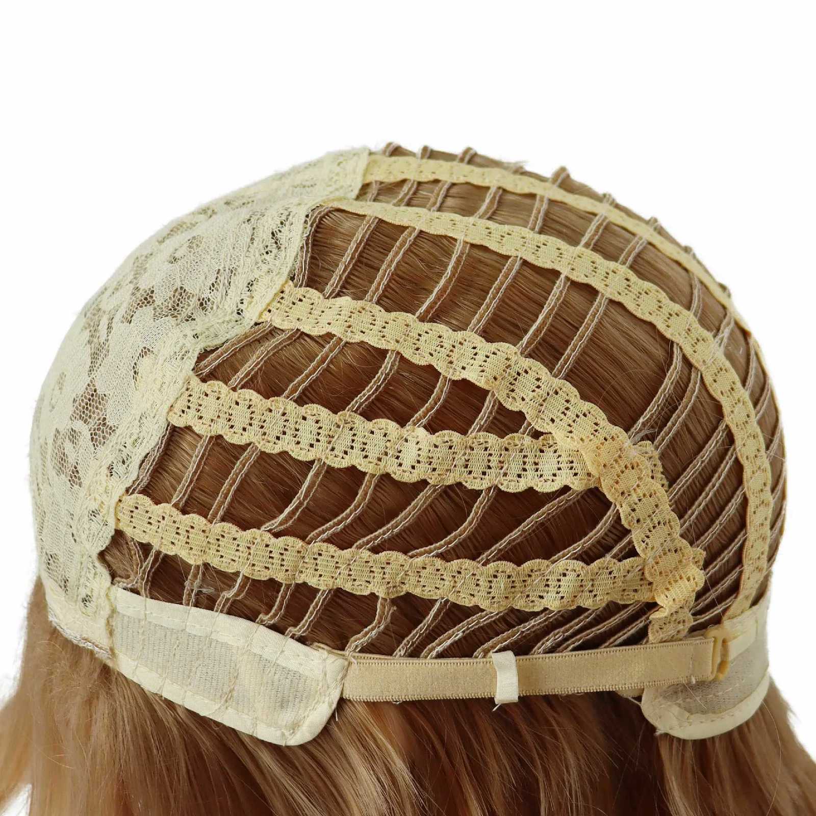 Strawberry Blonde Wigs for Women Synthetic Straight Wigs Long Bob Straight Blond Hair Wig with Side Bangs for Women Wig CapT251111