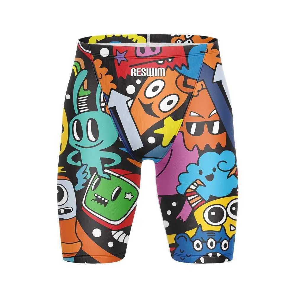 Summer Mens Swimming Jammer Sports Training Swimsuit New Swimsuit Beach Swimming Pool Tight Shorts Quick drying Running Surfing PantsW250410