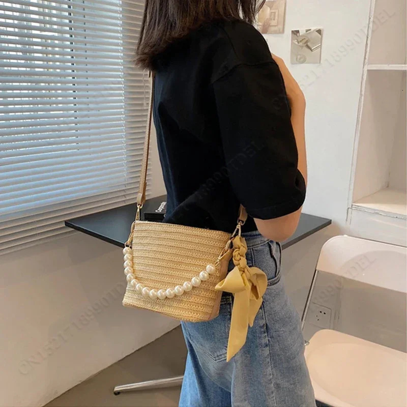 1PC Pearl Strap for Bag Handbag Shoulder Chain Handles DIY Purse Replacement Long Beaded Chain Bag Belt Straps Accessories 251110