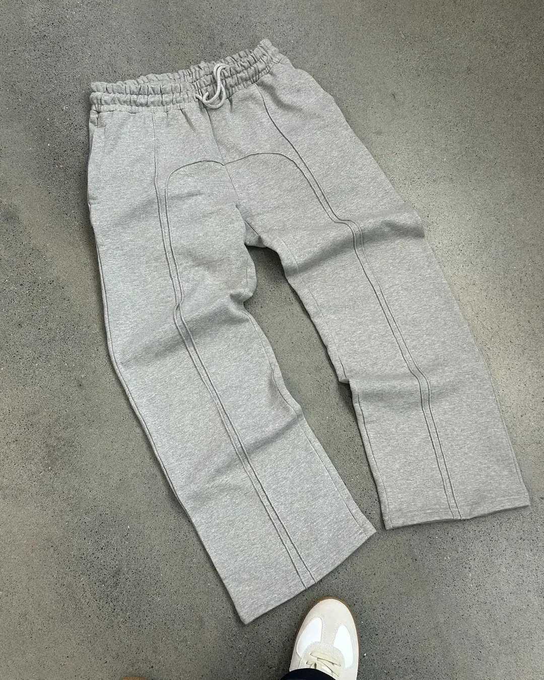 American retro striped style sports pants High Street Harajuku Trendy Streetwear Trouser Hip hop loose casual pants mens jogging pantsXJ250410