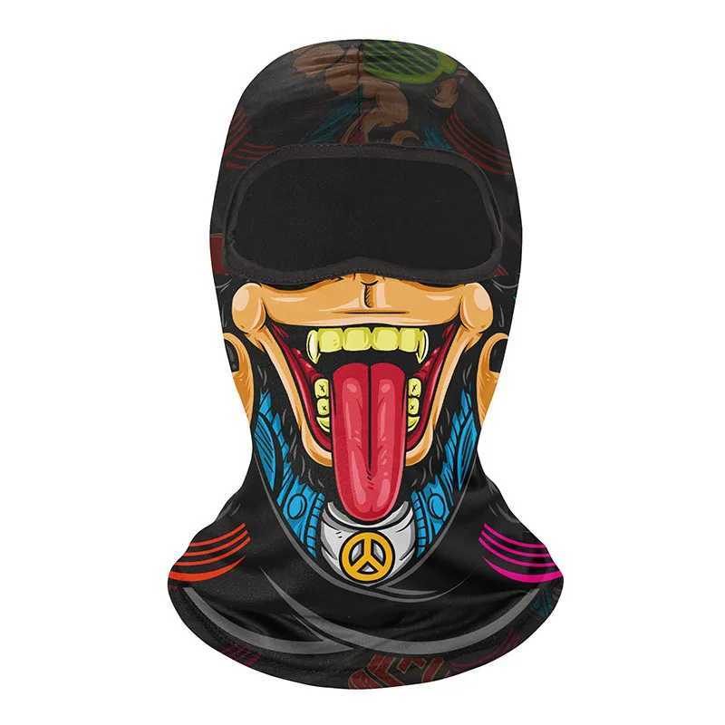 Summer Motorcycle Balaclava Bicycle Hat MTB Bike Bicycle Helmet Hood Caps Men Skull Full Face Mask Breathable Cycling Headgear S251110