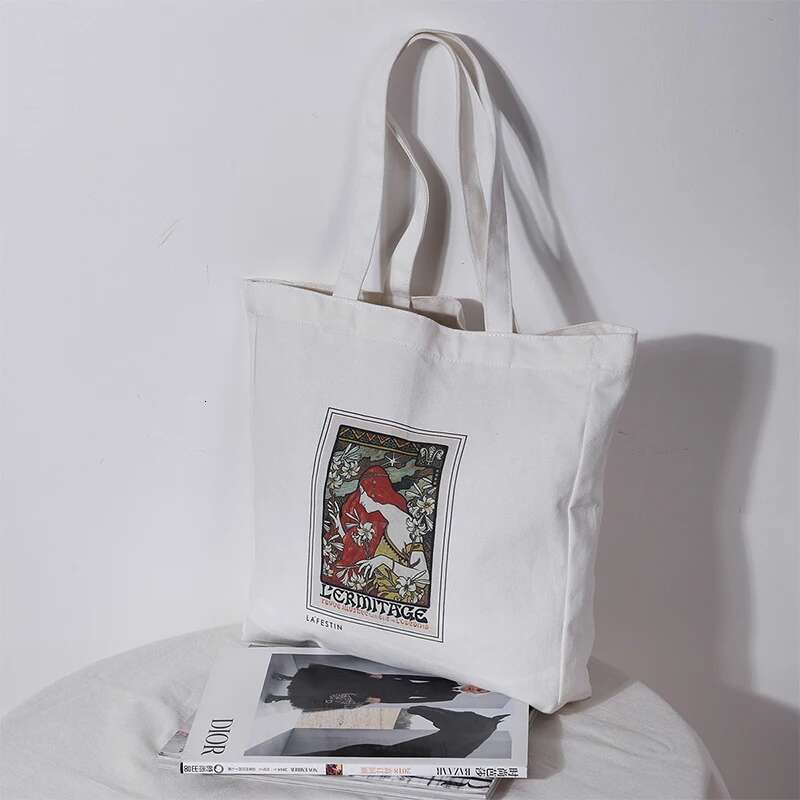 LA FESTIN 2022 New Large-Capacity Handbag Casual Canvas Student Simple 14-Inch Laptop A4 Portable Female Bag Fashion Brand