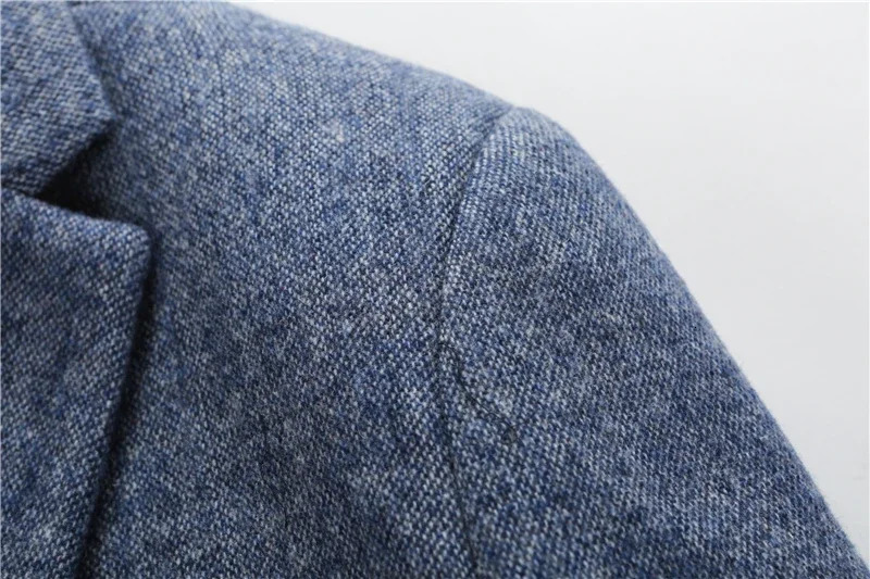Autumn and Winter Top Quality Sheep Wool Fashion Business Blazers JacketsClassic Menswear Casual Gray Blue Blazer 251110