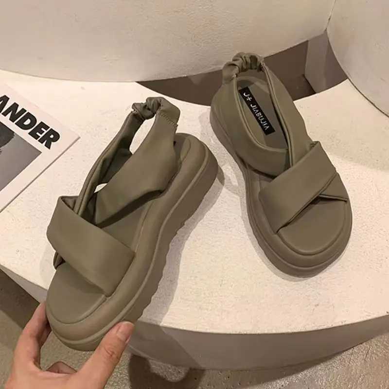 Flats platform sandals Roman womens sports shoes 2022 new summer waist slider Fi wedge womens beach shoes ZapatosXJ250410