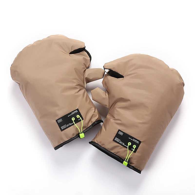 Motorcycle Handlebar Mittens Hand Covers Warmer Waterproof Motorbike Windproof Gloves Handle Bar Muffs Hand Thick Plush S25118