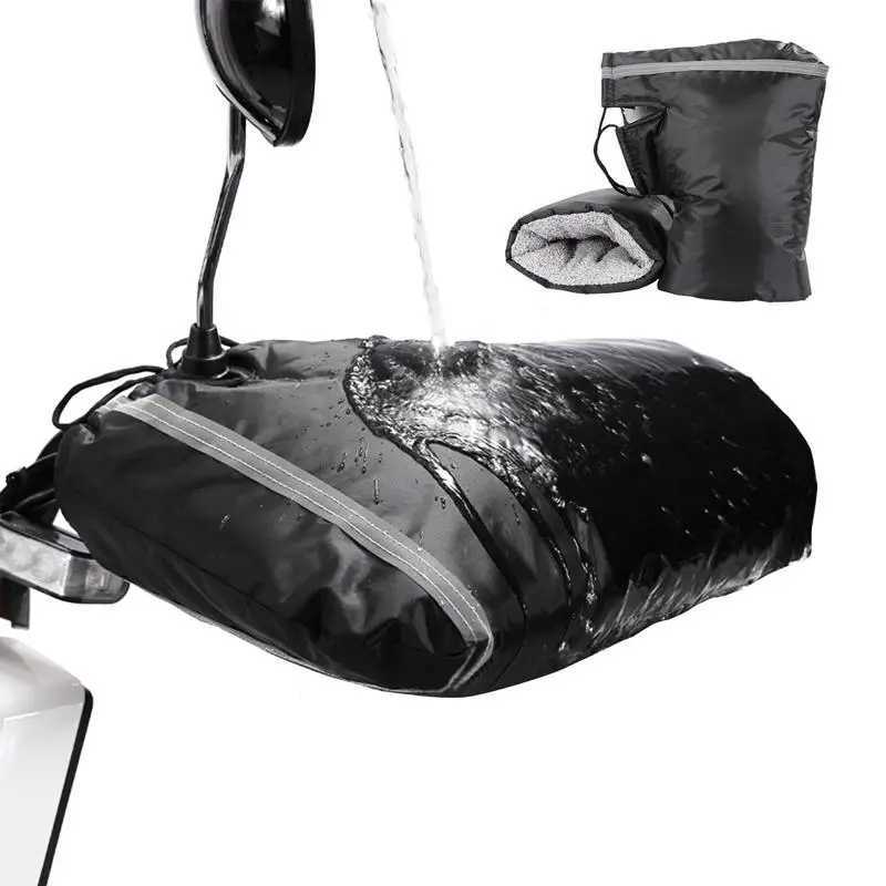 Motorcycle Handlebar Mittens for Winter Windproof Warm Motorcycle Hand bar Cover Battery Bike Windshield Gloves Handlebar Muffs S25118{RandomText}