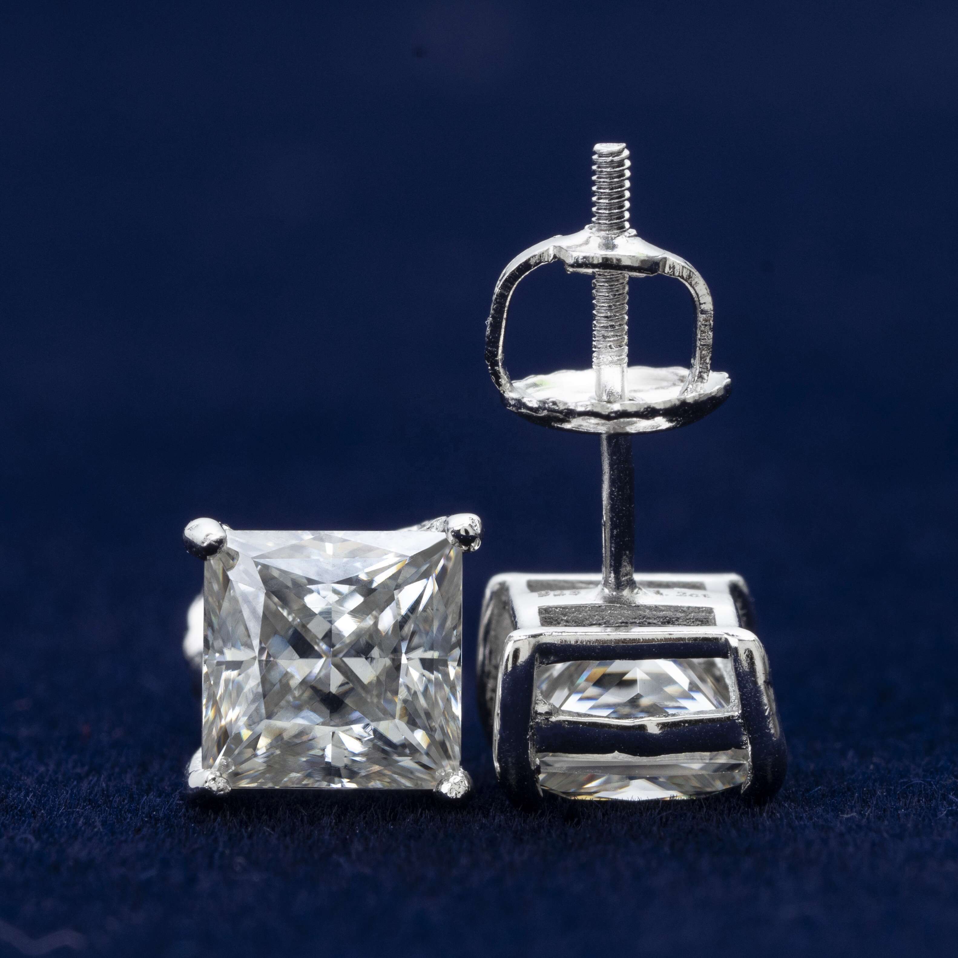 Hip Hop Supplies Sterling Silver Earings Jewelry Women Vvs Moissanite Stud Earrings