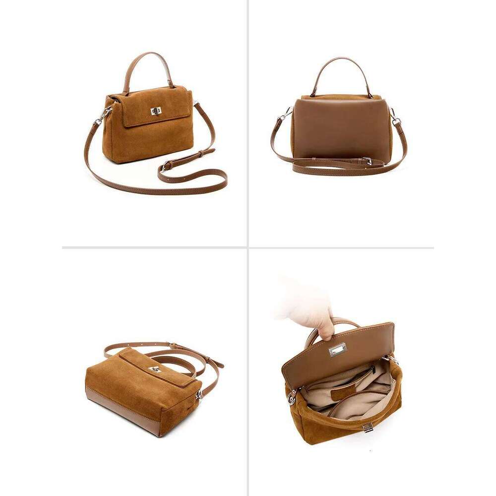 2025 Cowhide Crossbody Bag For Women, Niche New Single-Shoulder Genuine Leather Bag, High-End Small Handbag