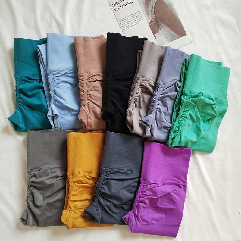 Seamless yoga high waisted pants sports leggings running through yoga gym quick drying pants Scrunch hip pantsW250411