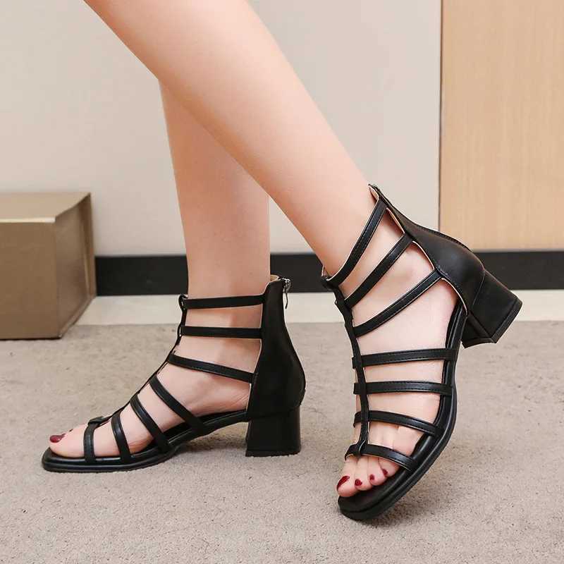 Womens Summer New High Heel Platform Boots Womens Fi Square Toe Hollow Sandals Solid Color Sexy Party Dress SandalsXJ250410