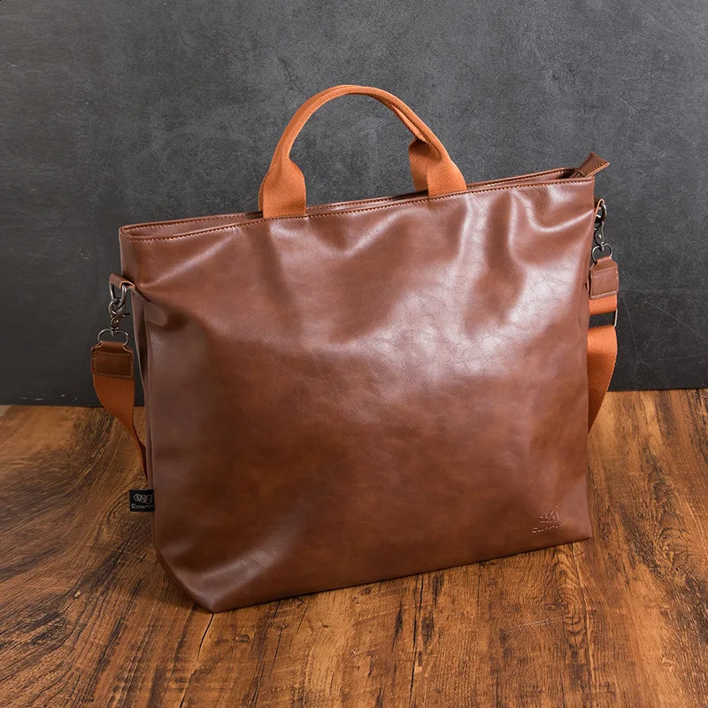 Mens briefcase leather mens notebook handbag business mens shoulder bag fashion mens cross body bag 250410