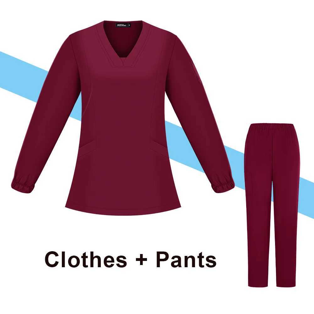 Surgical sleepwear womens frosted suit womens operating room medical uniform straight leg frosted top and pants X250410