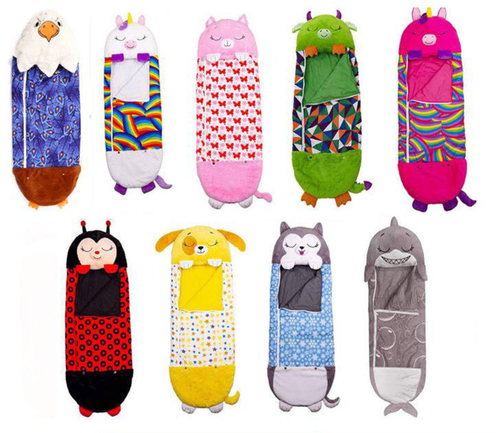 Cartoon Childrens Sleeping Bag Childrens Animal Pillow Foldable Anti-Kick Quilt Sleeping Bag Children