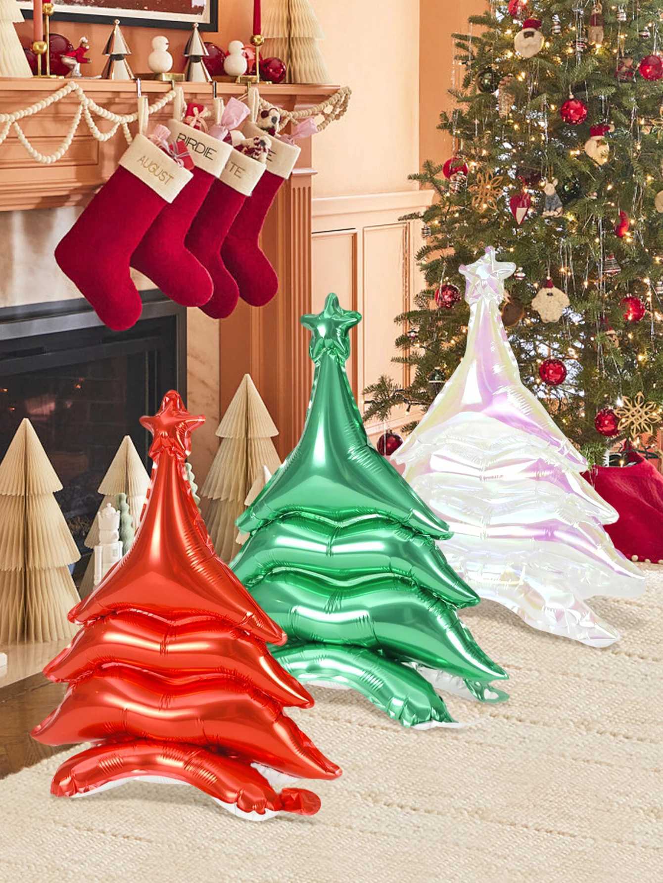 Christmas 2/3pcs small Christmas tree balloons suitable for Christmas New Year birthday party decorations Christmas Eve decorations Y251111