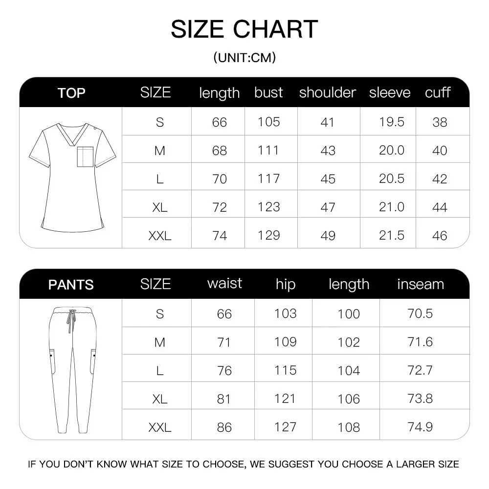 Multi color jogging set doctors nursing uniform short Slve V-neck top pocket pants nurses washer set medical clinical clothing X250410