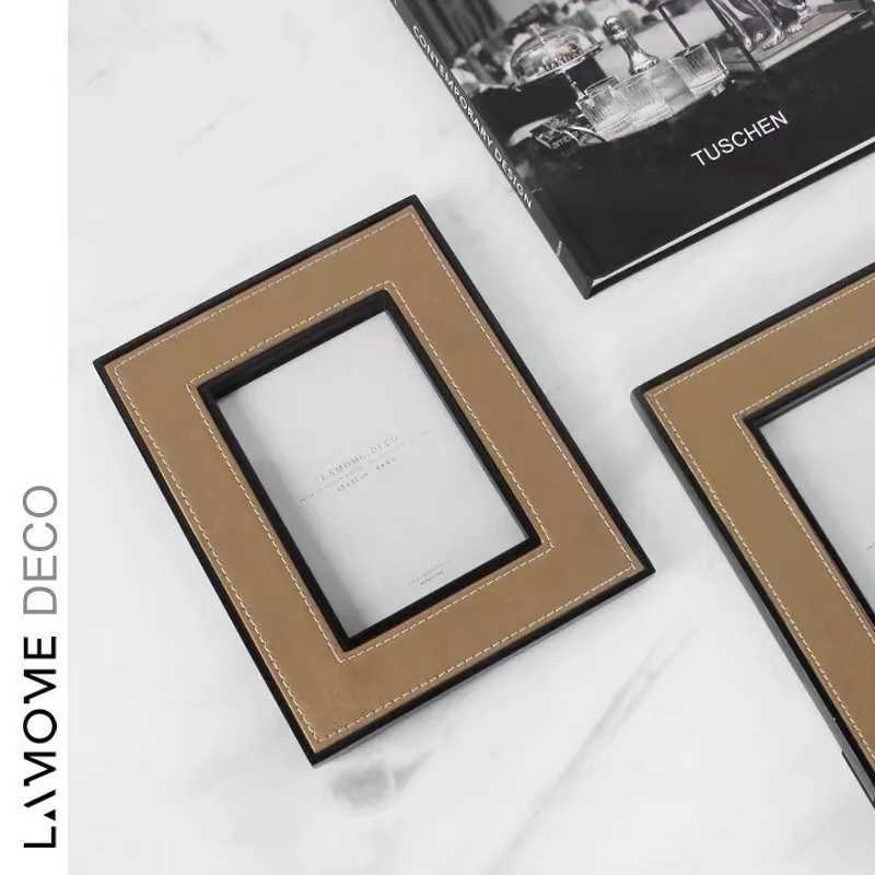Modern Luxury Leather Photo Frame Home Decoration Item L251110 H260306