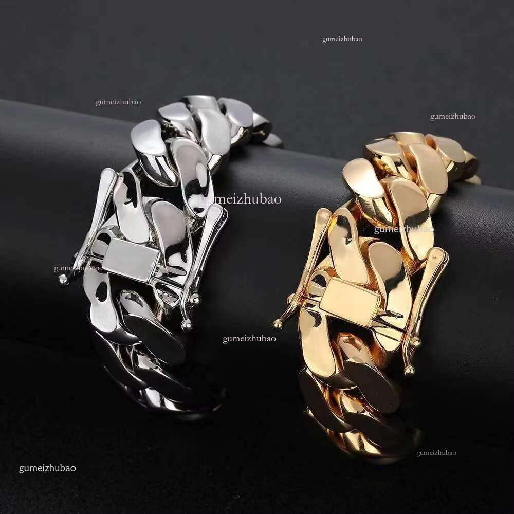 Cadenas Cubana Wholesale Hip Hop Jewelry 14K Gold Plated Choker Solid Miami Cuban k Chain Necklace for Men