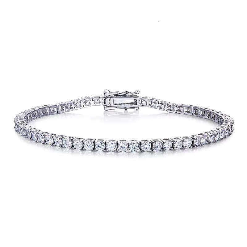 GSMB RINNTIN 925 Sterling Silver Moissanite Tennis Bracelet