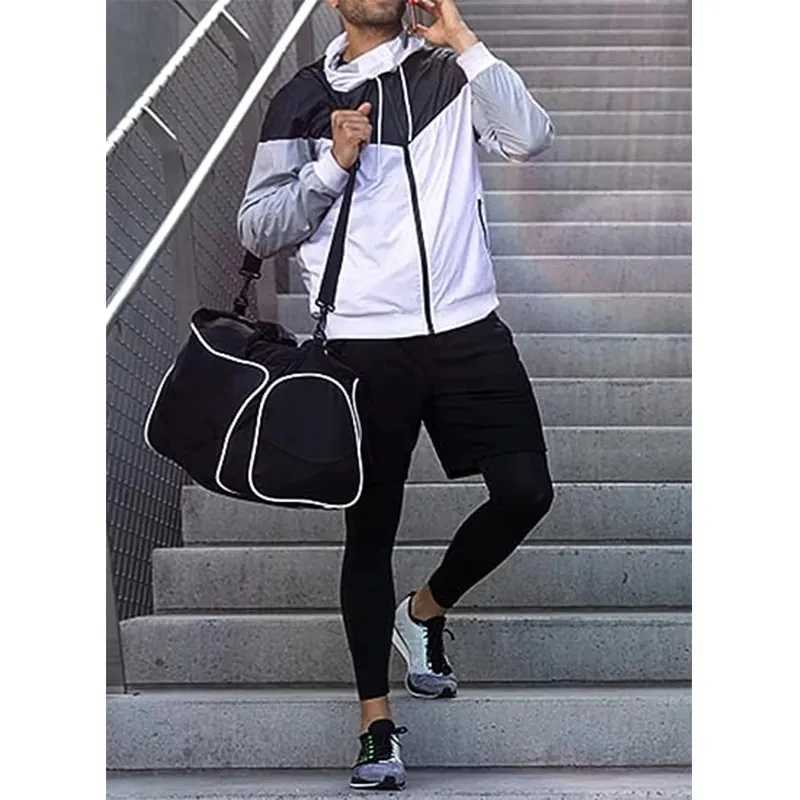 Double layer 2-in-1 pants mens sportswear compression leg gym mens Trouser casual trail jogging pantsXJ250410