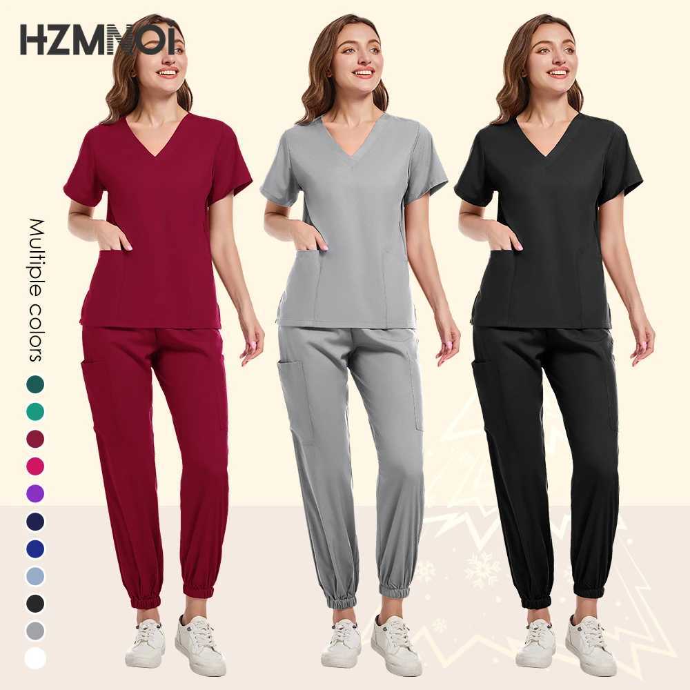 Scrub Uniform Women Suit Hospital Doctor Working Clothes Medical Surgical Multicolor Workwear Unisex Nurse Accessories X250410
