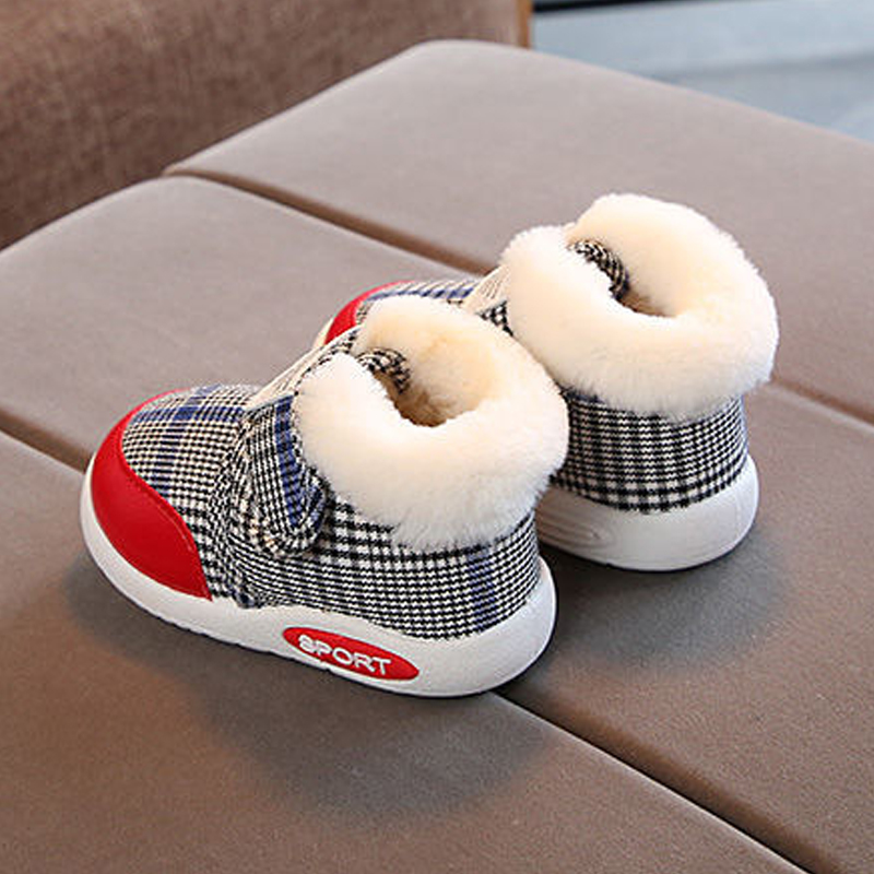 Toddlers Snow Boots Children Winter Baby Boys Warm Shoes Infant Girls Plus Furry Thicken Outdoor Shoes Kidszworld Little Kids Cotton Shoes Size 16 - 2