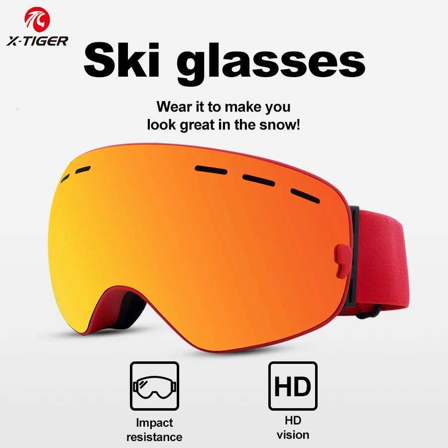 X-TIGER Mens and Womens Outdoor Ski Sunglasses UV400 Double Lens Ski Goggles Mens Snowboard Goggles Winter Riding Glasses K251110