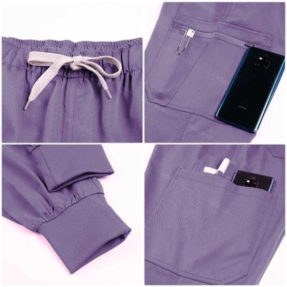 Multicolor Women Pet Shop Doctor Scrub Medical Surgery Workwear Scrub Set Scrub Uniform Short Slve Tops+Pants Nursing Uniform X2505281