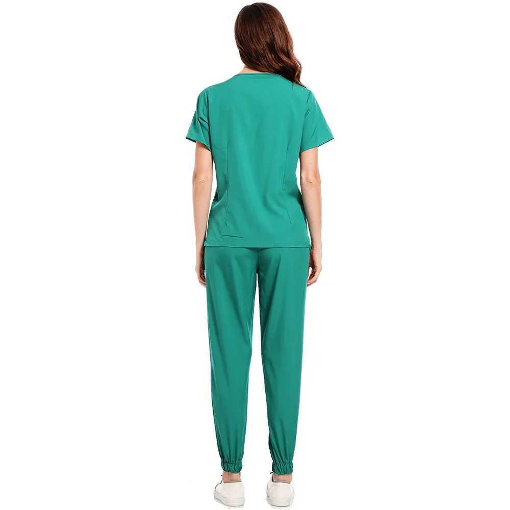 Multi color clinical washer set beauty laboratory workwear pocket medical nurse nursing uniform veterinary workwear X250410