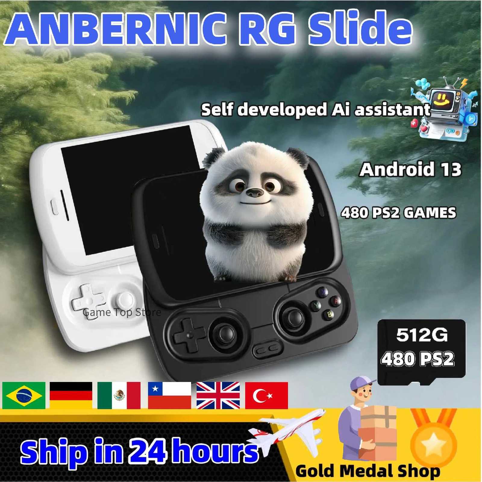 ANBERNIC RG Slide Handheld Game Consol Video Game Consoles 47120Hz Touch screen DP Output Unisoc Processor Android OS P 2M251111