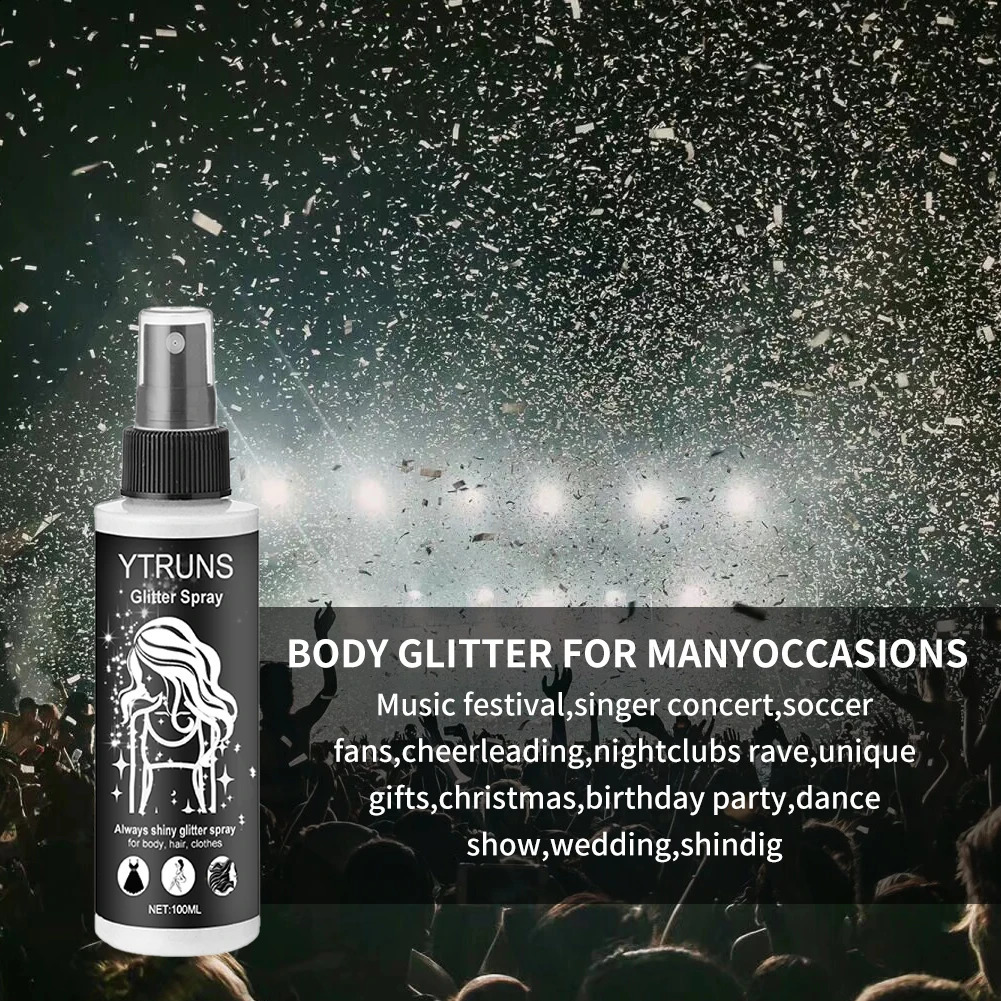 100ml high gloss glitter spray can be used for bodyhairclothes 250410