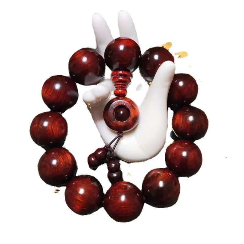Small Leaf Rosewood Buddha Beads Rosary Wood Hand Toy Bracelet Sandalwood Men and Women Crafts Car Interior Ornaments