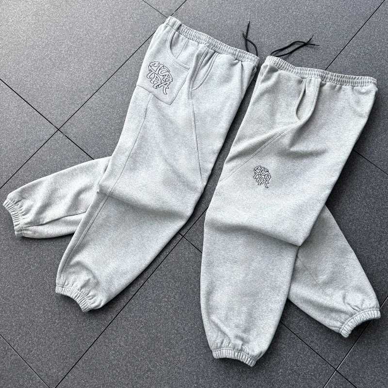 Y2K Trendy Joggers Street Retro Straight Seam Embroidered Unisex Sports Pants Hip Hop Harajuku Super Fit Casual PantsXJ250410