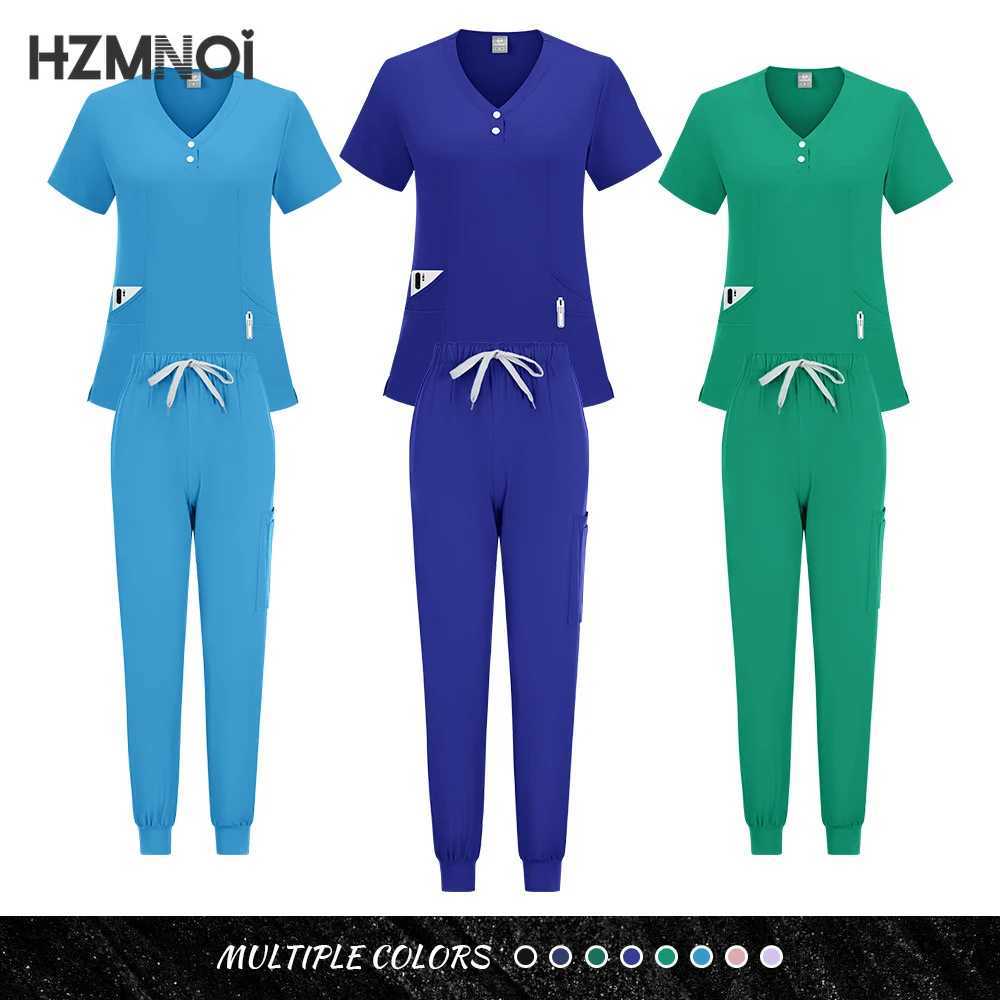 High Quty Medical Uniforms Women Scrubs Sets Nursing Accessories Hospital Beauty Sn Spa Work Clothes Suit Surgical Gowns X250410