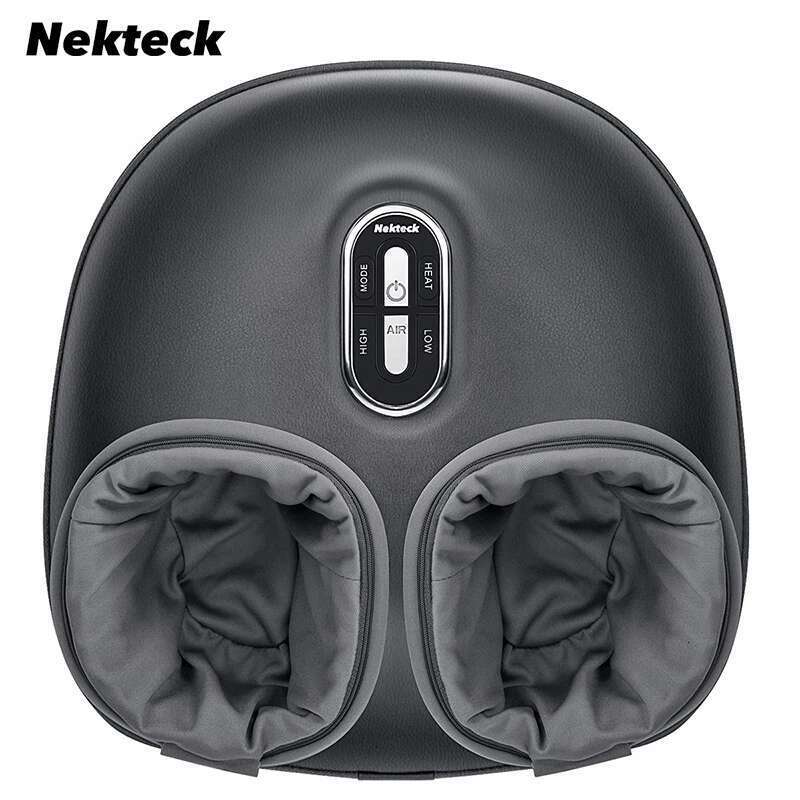 Nekteck Massager Heating Therapy Air Compression Shiatsu Knead Roller Muscle Relaxation Electric Foot Massage hine