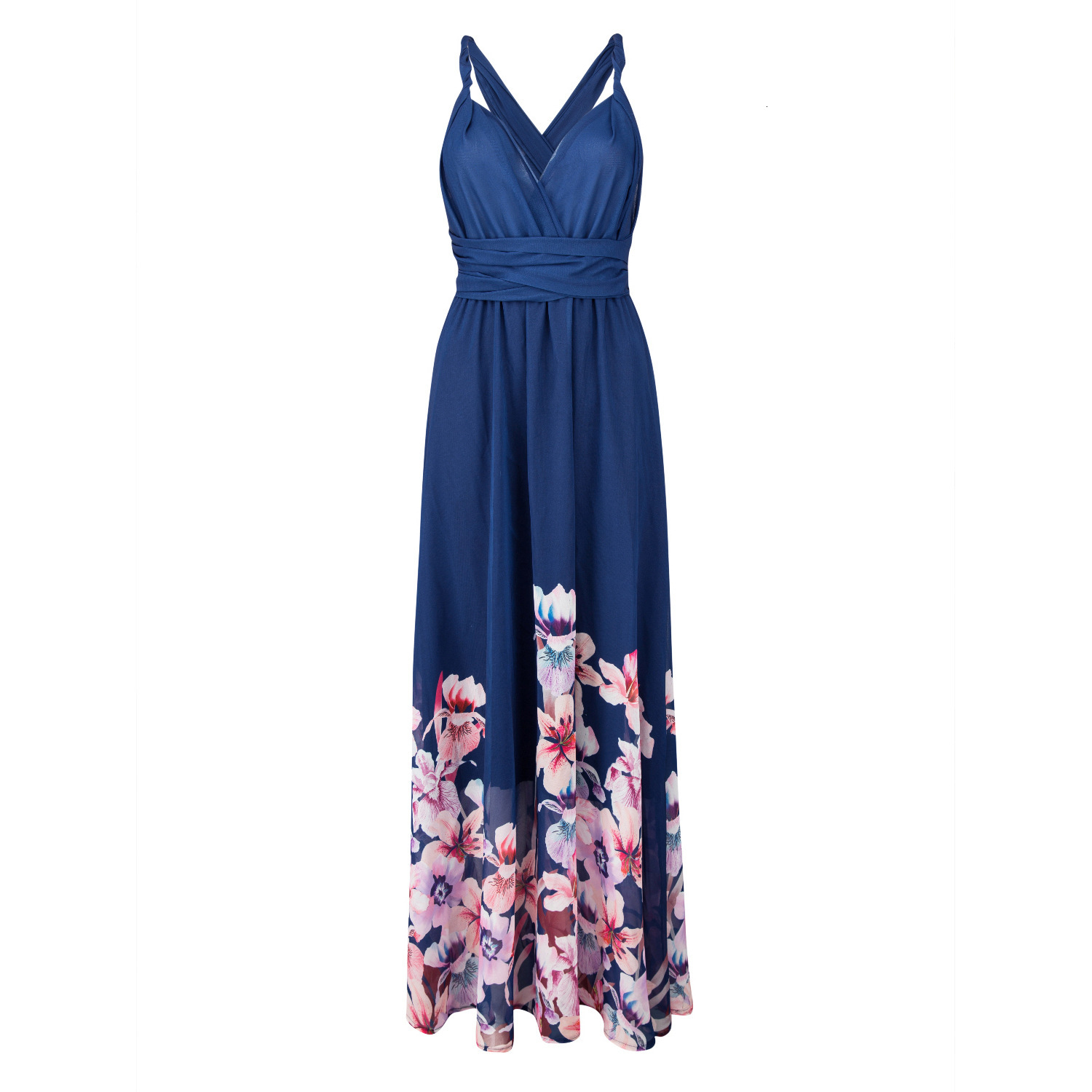 New 2025 Women's Printed Multi Wear Chiffon Dress