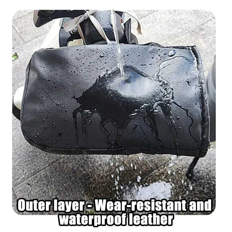 for CFmoto Waterproof Motorcycle Handlebar Muffs Hand Protector Winter Windproof Thicken Warm Thermal Mobile Handle Bar Gloves S25118